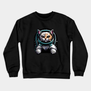 Serious space cat Crewneck Sweatshirt